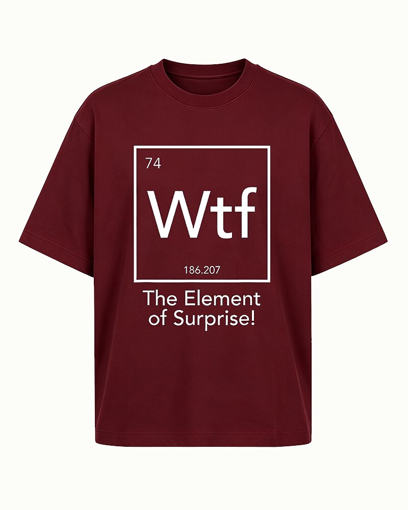 Wtf The Element of Surprise Science Periodic Table Graphic T-Shirt - product image 5