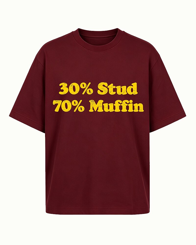 30% Stud 70% Muffin men's T-shirt view 6