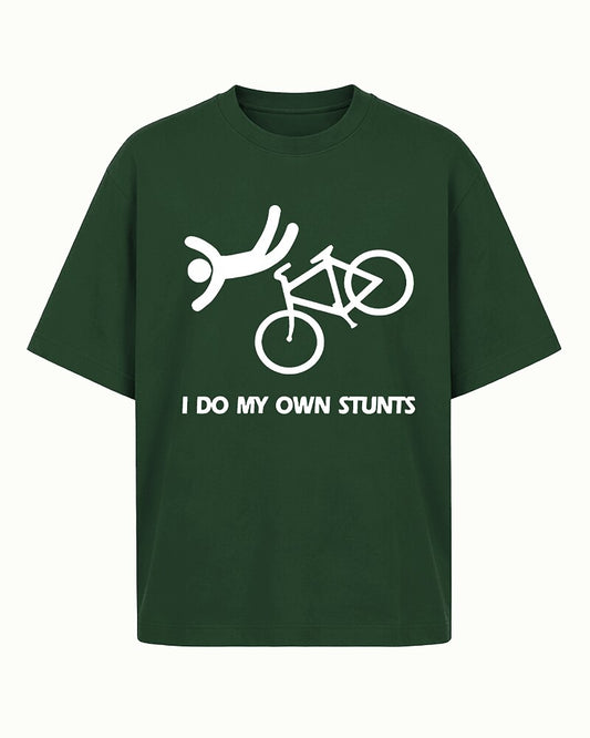 I Do My Own Stunts Bicycle Crash Graphic T-Shirt - product image 3