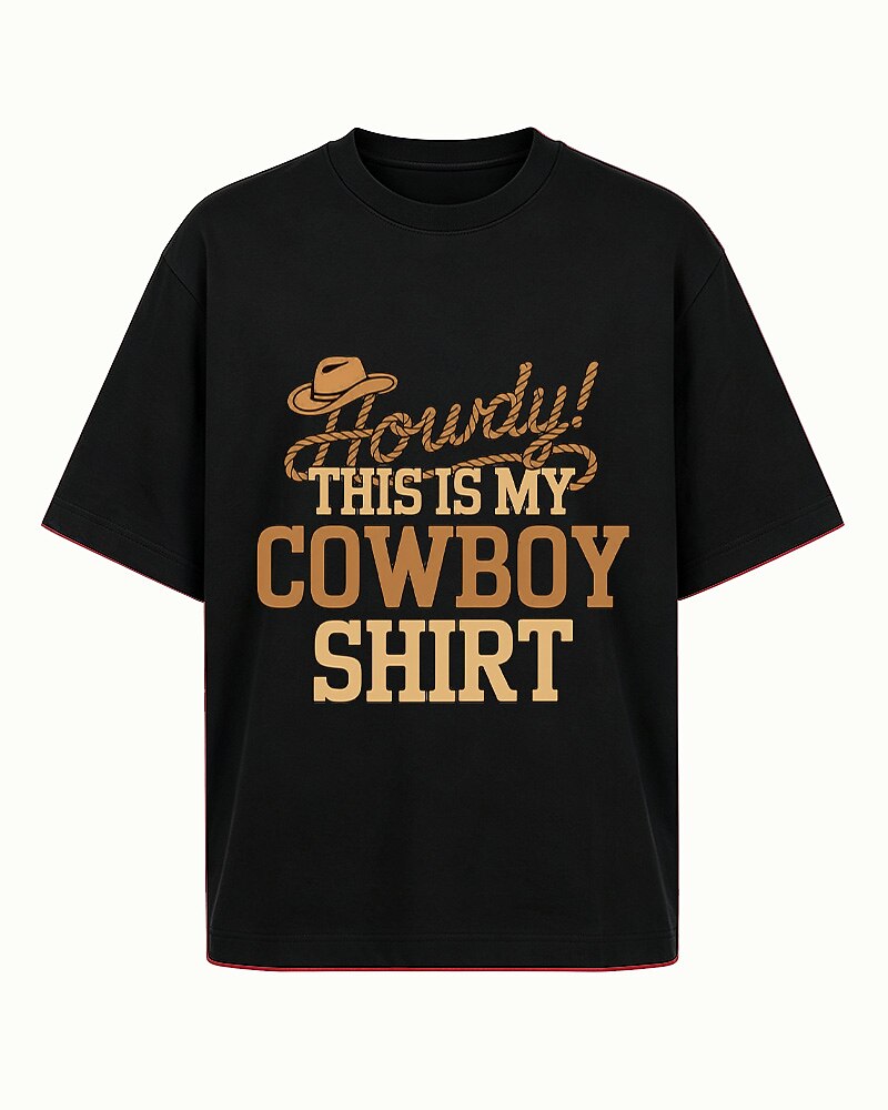 Howdy! This Is My Cowboy Shirt men's graphic T-shirt alternate view 6