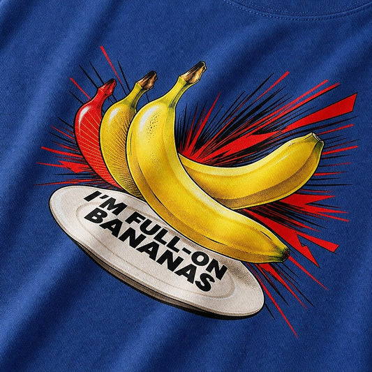 I'm Full-On Bananas men's graphic T-shirt alternate view 2