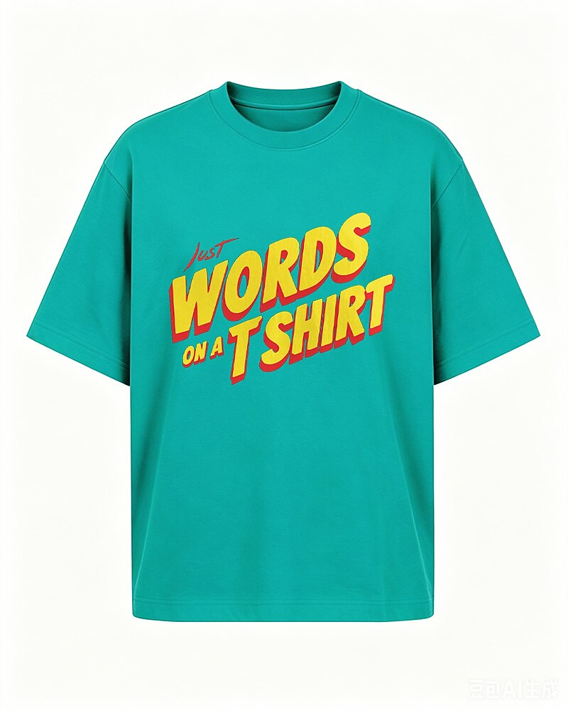 Just Words on a T-Shirt men's graphic T-shirt view 4