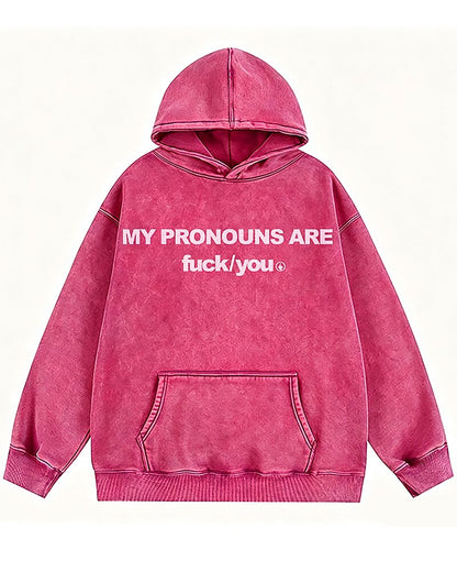 My Pronouns Are F*ck/You Graphic Hoodie - product image 4