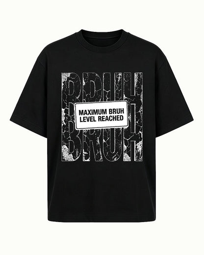 Maximum Bruh Level Reached men's graphic T-shirt alternate view 4