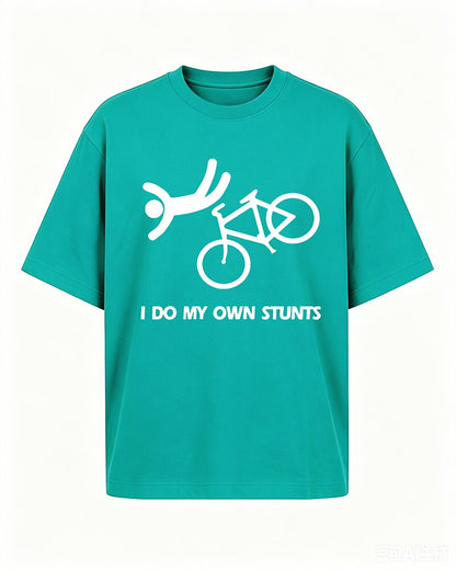 I Do My Own Stunts Bicycle Crash Graphic T-Shirt - product image 5