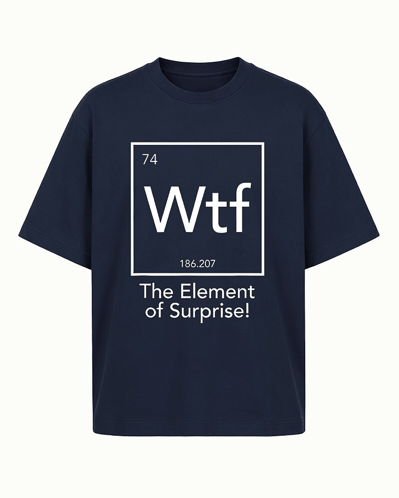 Wtf The Element of Surprise Science Periodic Table Graphic T-Shirt - product image 4