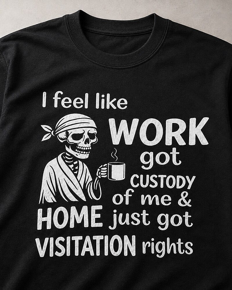 Work Got Custody of Me men's graphic T-shirt alternate view 2