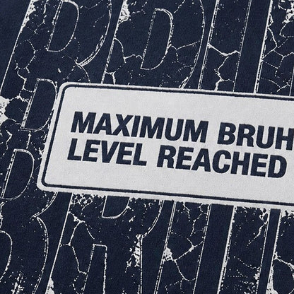 Maximum Bruh Level Reached men's graphic T-shirt alternate view 2