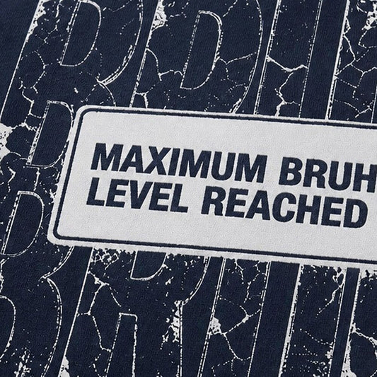 Maximum Bruh Level Reached men's graphic T-shirt alternate view 2