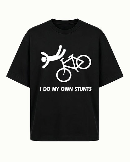 I Do My Own Stunts Bicycle Crash Graphic T-Shirt - product image 6