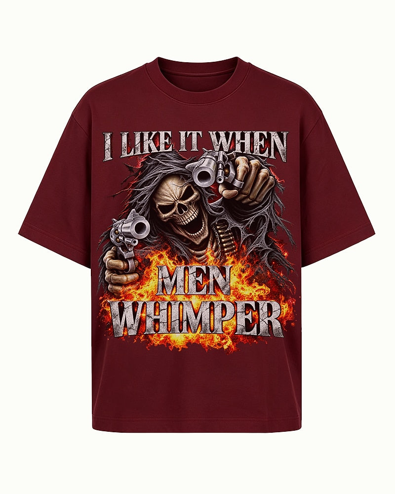 I Like It When Men Whimper men's graphic T-shirt