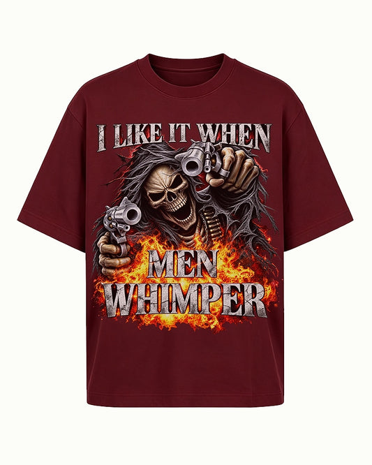 I Like It When Men Whimper men's graphic T-shirt
