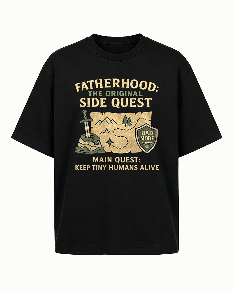 Fatherhood: The Original Side Quest men's T-shirt view 4