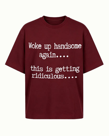 Woke Up Handsome Again men's graphic T-shirt alternate view 7
