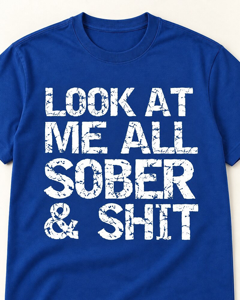 Look At Me All Sober & Shit men's T-shirt view 2
