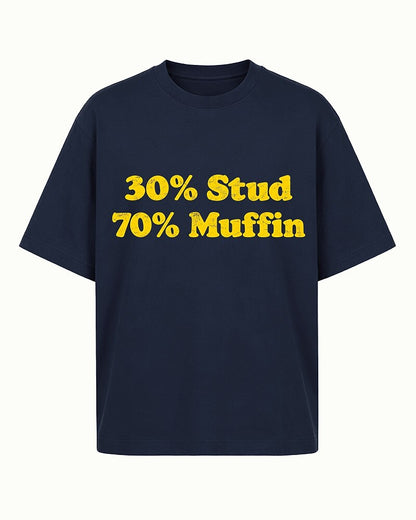 30% Stud 70% Muffin men's T-shirt view 4