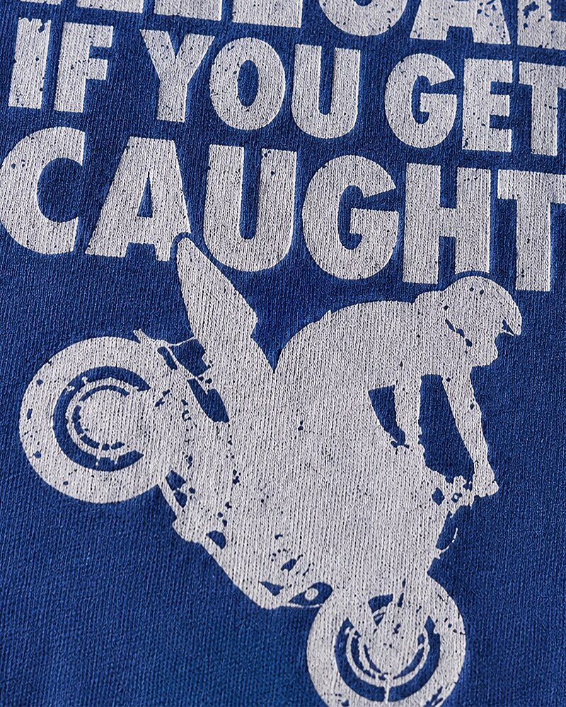 It's Only Illegal If You Get Caught quote on Black cotton T-shirt