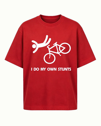 I Do My Own Stunts Bicycle Crash Graphic T-Shirt - product image 4