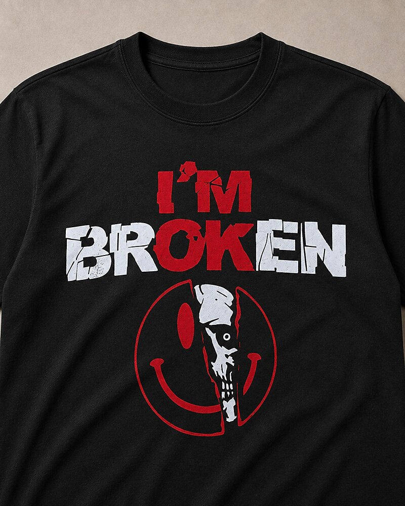I'm Broken, I'm OK men's graphic T-shirt alternate view 2