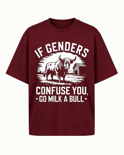 If Genders Confuse You Go Milk a Bull Graphic T-Shirt - product image 5