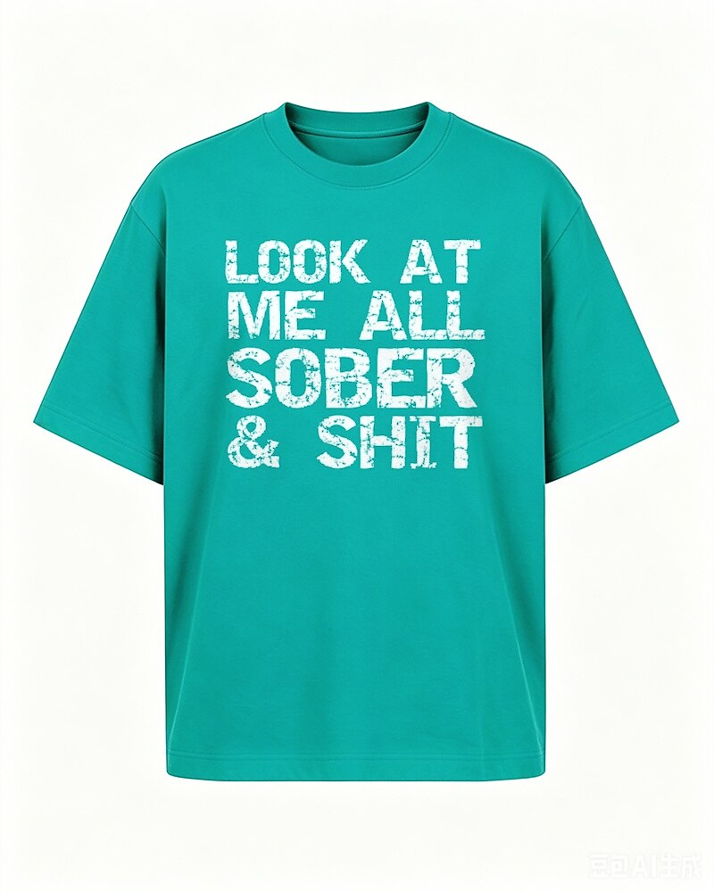 Look At Me All Sober & Shit men's T-shirt view 5