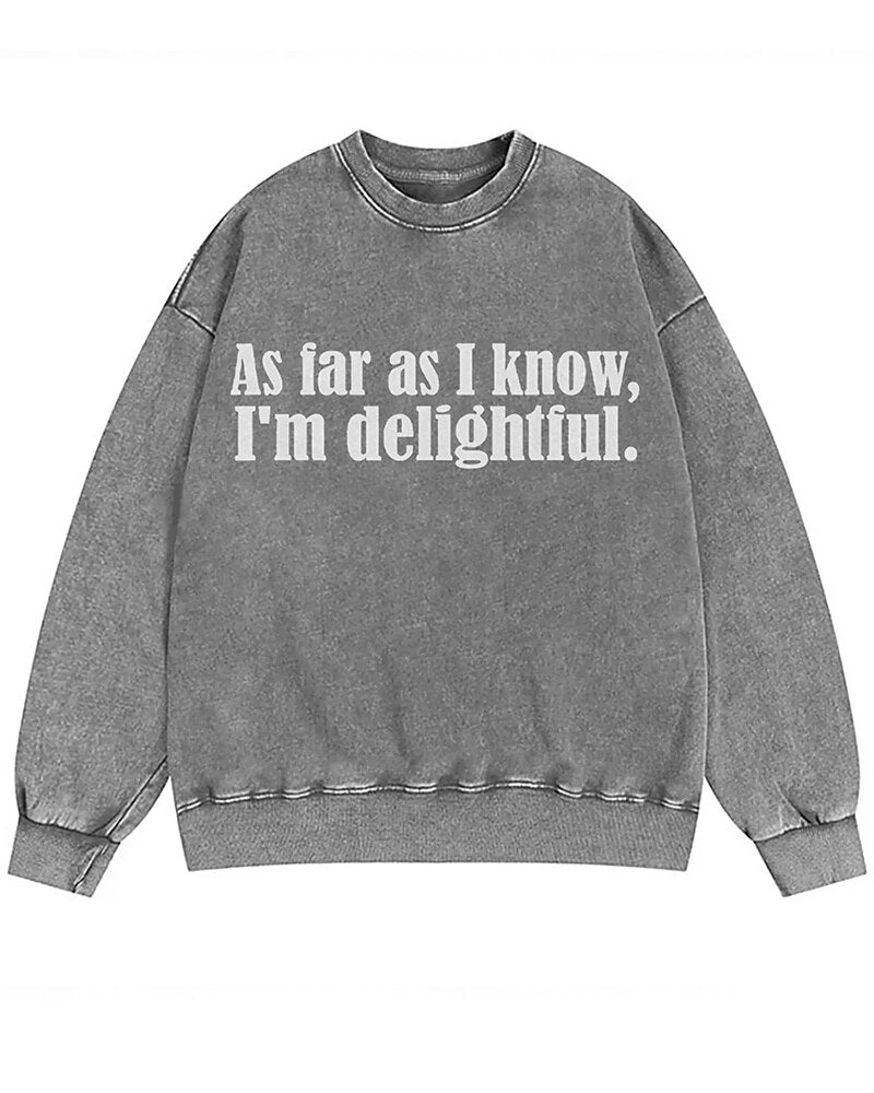 As Far as I Know I'm Delightful Graphic Crewneck Sweatshirt - product image 1