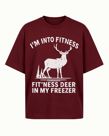 I'm Into Fitness, Fitness Deer in My Freezer men's T-shirt view 6