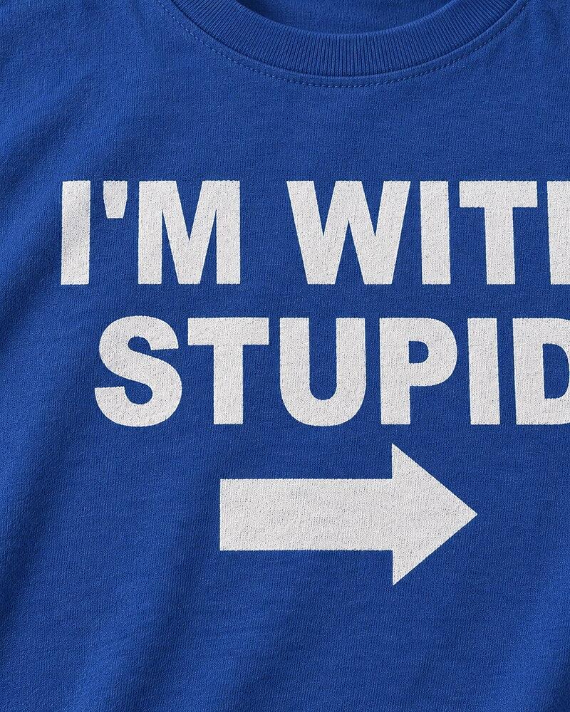 I'm With Stupid men's graphic T-shirt view 2
