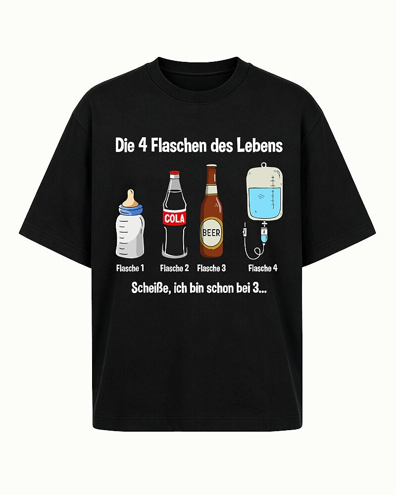 German Die Vier Flaschen des Lebens with Baby Bottle Cola Beer IV Bag Graphic T-Shirt - product image 4