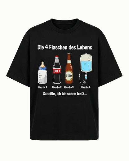 German Die Vier Flaschen des Lebens with Baby Bottle Cola Beer IV Bag Graphic T-Shirt - product image 4
