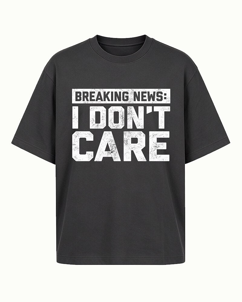 Breaking News: I Don't Care men's T-shirt view 6
