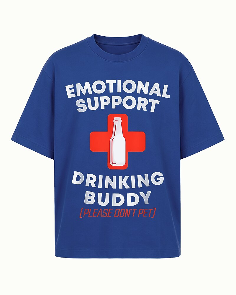 Emotional Support Drinking Buddy Please Don't Pet with Medical Cross And Beer Bottle Graphic T-Shirt - product image 1