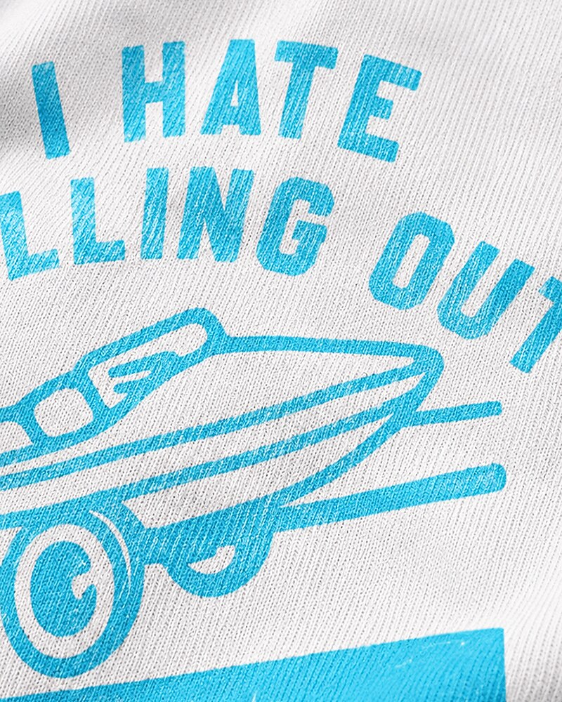 I Hate Pulling Out boat trailer quote on Beige cotton T-shirt