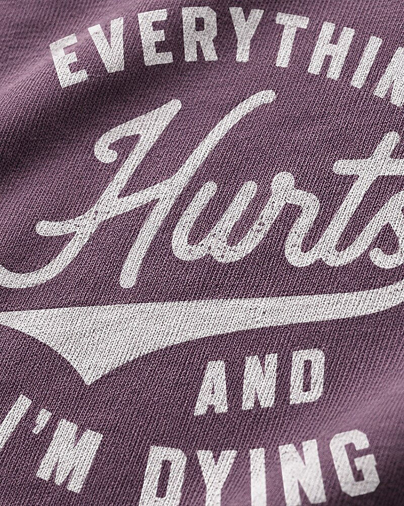 Everything Hurts and I'm Dying quote on Coffee cotton T-shirt