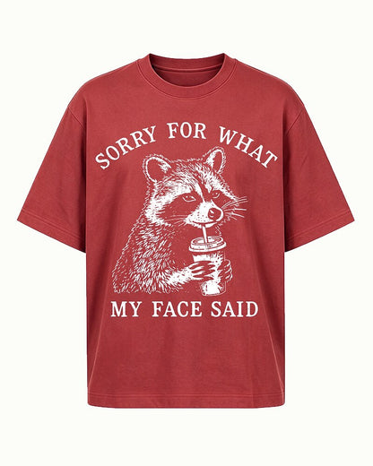 Sorry for What My Face Said men's graphic T-shirt alternate view 5
