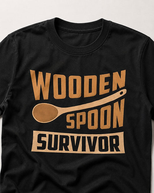 Wooden Spoon Survivor men's graphic T-shirt alternate view 2