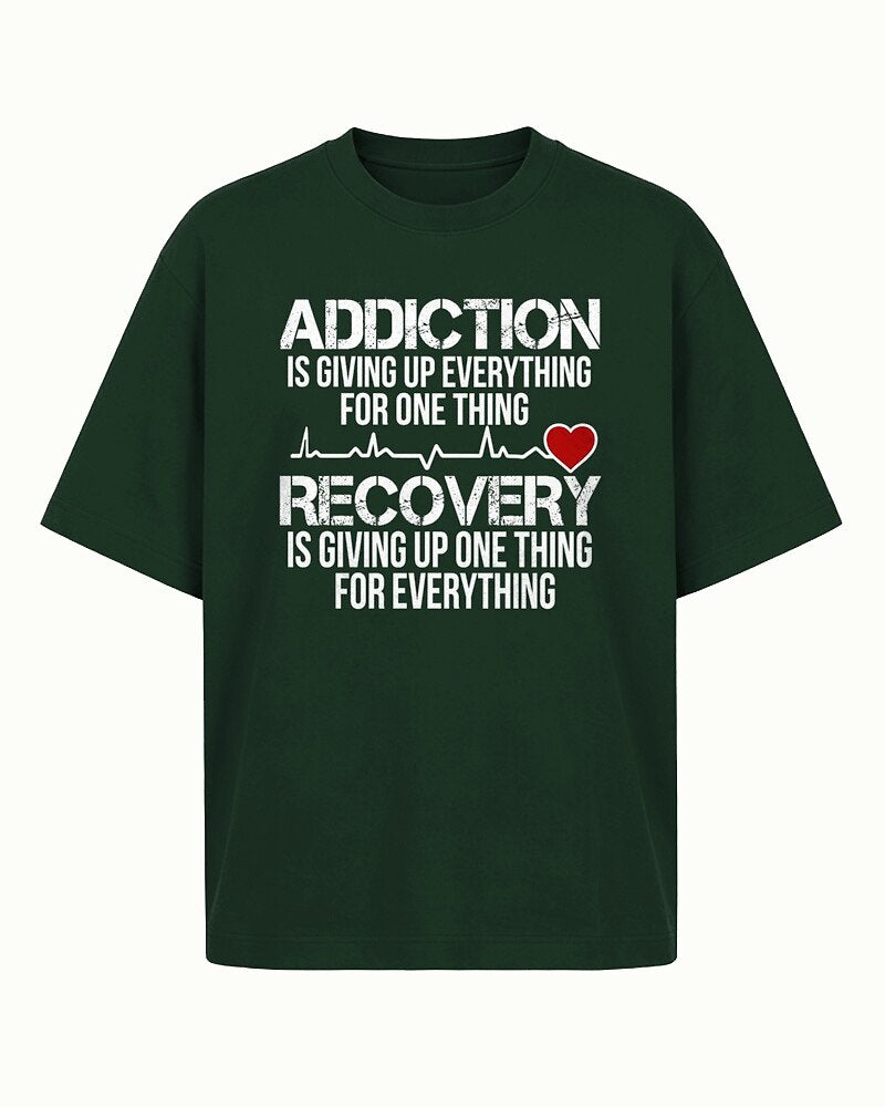 Addiction vs Recovery men's T-shirt view 6
