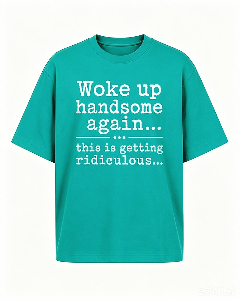 Woke Up Handsome Again... This Is Getting Ridiculous... men's T-shirt view 6