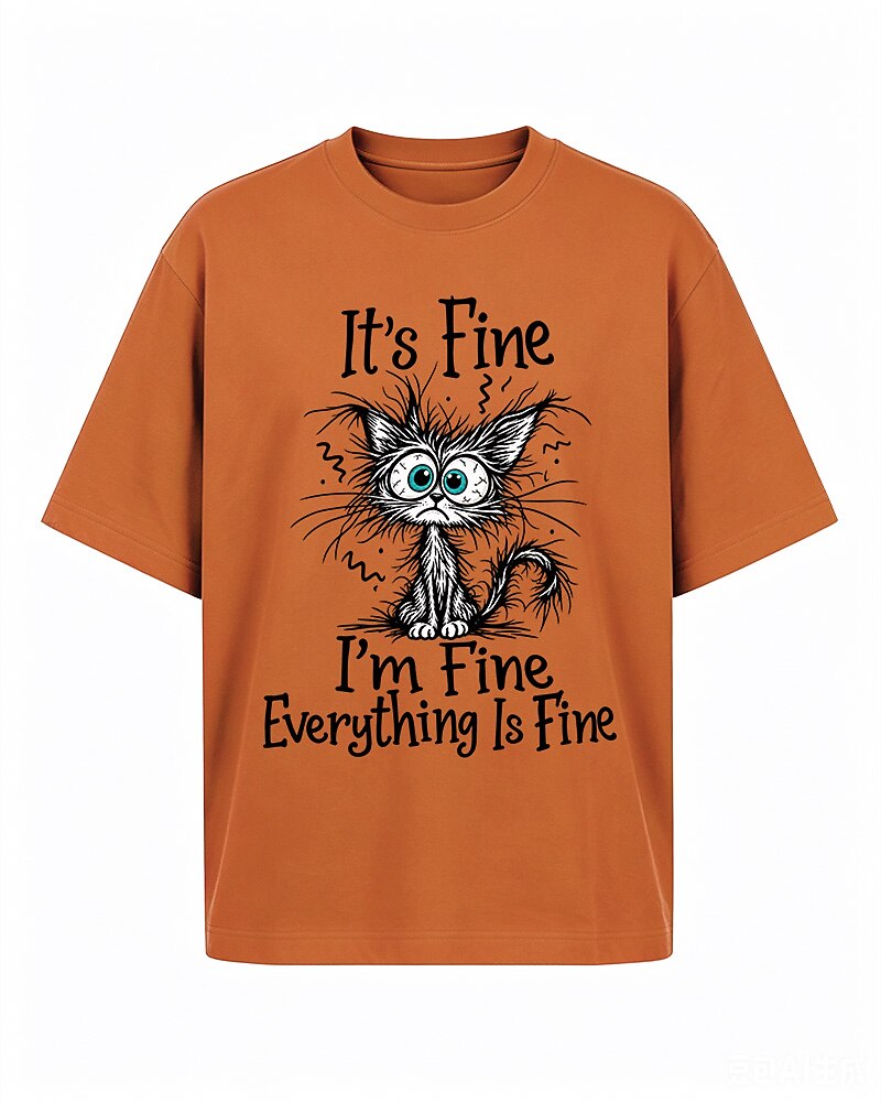 It's Fine I'm Fine Everything Is Fine men's T-shirt view 5
