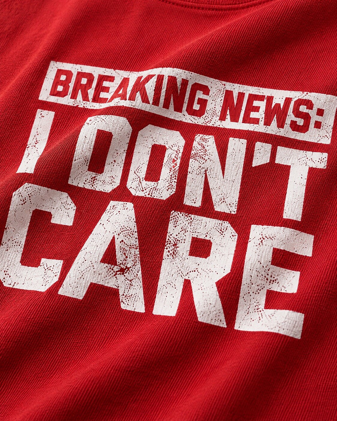 Breaking News: I Don't Care men's T-shirt view 2