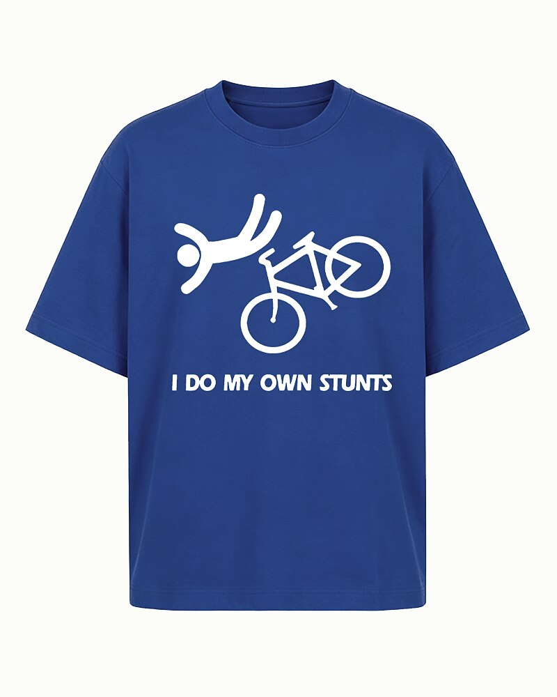 I Do My Own Stunts Bicycle Crash Graphic T-Shirt - product image 2