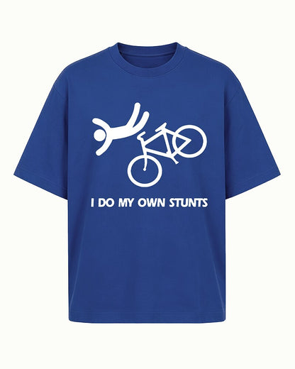 I Do My Own Stunts Bicycle Crash Graphic T-Shirt - product image 2