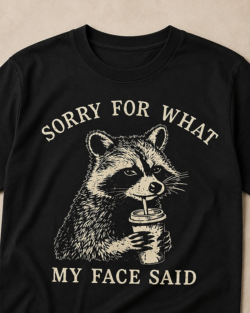Sorry for What My Face Said men's graphic T-shirt alternate view 2