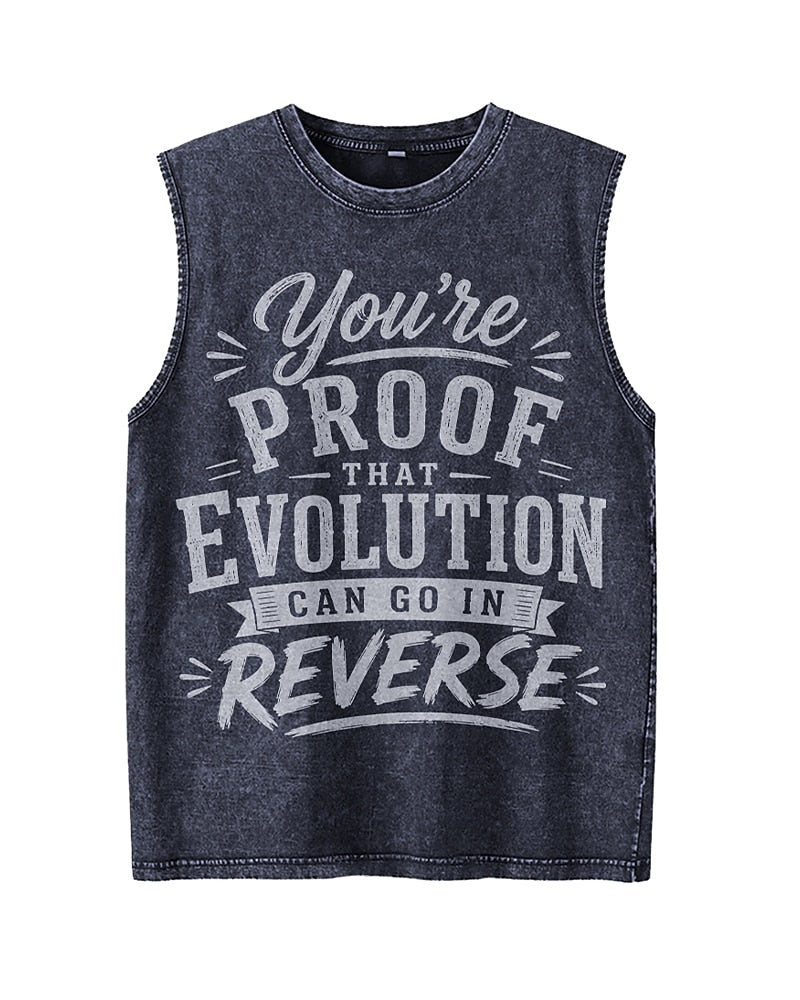 You're Proof That Evolution Can Go in Reverse - Washed Cotton Tank Top - product image 3