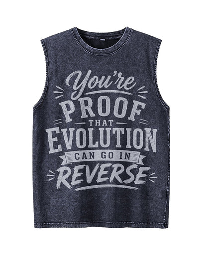 You're Proof That Evolution Can Go in Reverse - Washed Cotton Tank Top - product image 3
