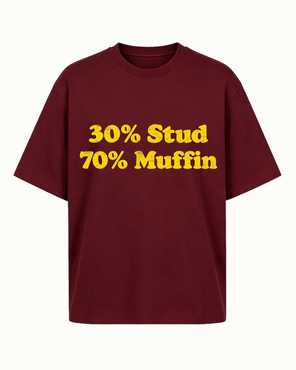30% Stud 70% Muffin men's T-shirt view 6