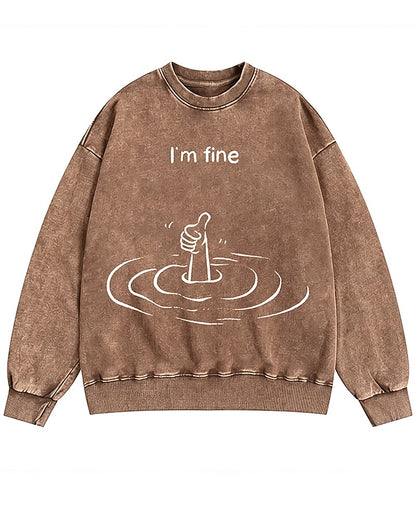 I'm Fine Graphic Crewneck Sweatshirt - product image 2
