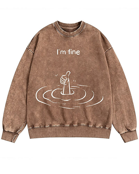 I'm Fine Graphic Crewneck Sweatshirt - product image 2