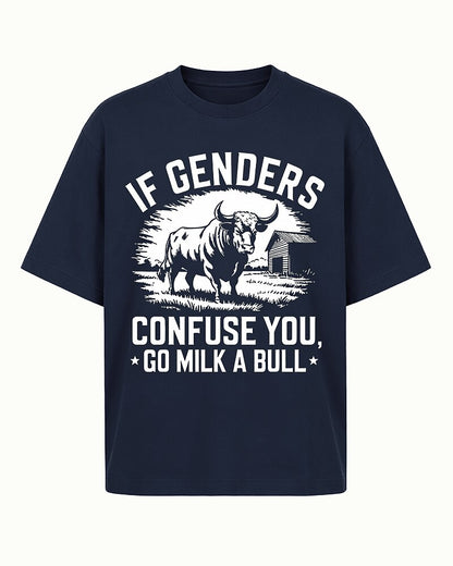 If Genders Confuse You Go Milk a Bull Graphic T-Shirt - product image 4