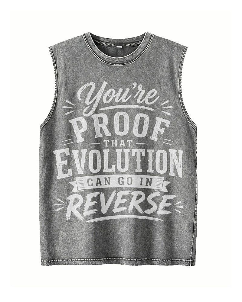 You're Proof That Evolution Can Go in Reverse - Washed Cotton Tank Top - product image 1